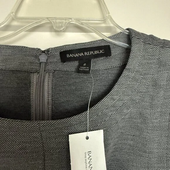 Banana Republic Women’s Gray Mini Dress Size 2 - Picture 2 of 4